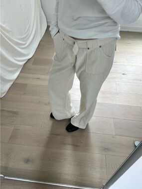 BDG Cream White Corduroy wide leg Pants